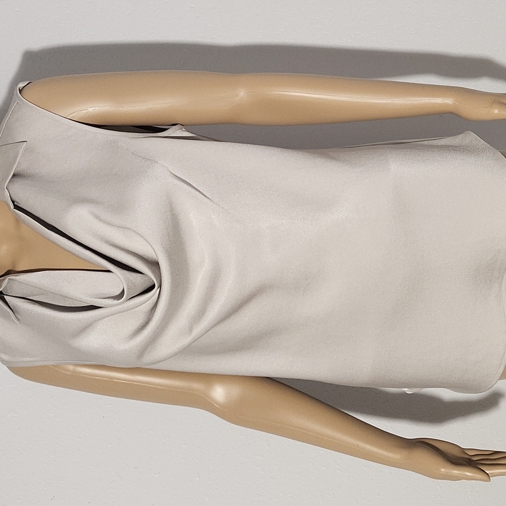 CALVIN KLEIN cowl neck champagne sleeveless TOP SIZE SP